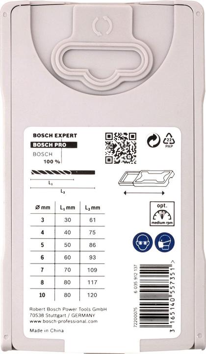 Produktbild Bosch Professional Zubehör PRO Wood Holzspiralbohrer-Set. 7-tlg. (8 mm, 10 mm, 4 mm, 3 mm, 5 mm, 6 mm, 7 mm)