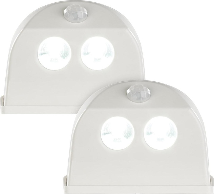 Produktbild Luminea 2er-Set LED-Türleuchten mit Bewegungs- & Lichtsensor (50 lm)