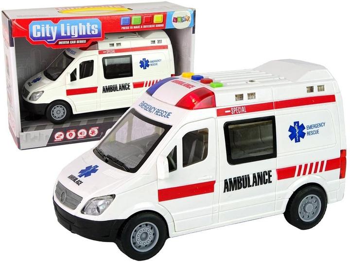 Produktbild Lean Toys Krankenwagen mit Reibungsantrieb