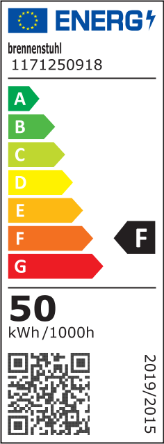 Energie-Label Brennenstuhl LED Strahler JARO 5050 P (50W, 4400lm, 6500K, IP54, LED-Aussenstrahler zur Wandmontage mit Bewegu (4400 lm)