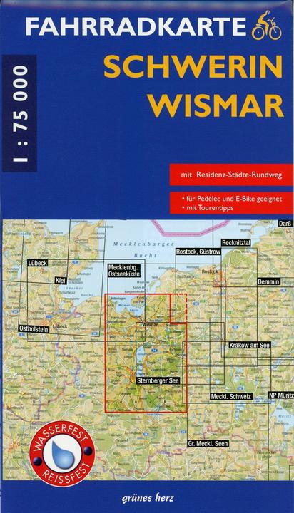 Actual product image Cycling map Schwerin - Wismar
