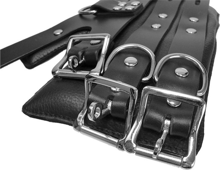 Actual product image XR Brands Four Buckle Suspension Cuffs - Black