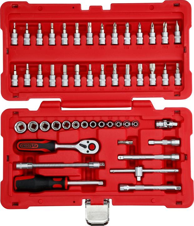 Immagine prodotto KS Tools Set di bussole da 1/4", 50 pezzi, Trazione laterale (1/4")