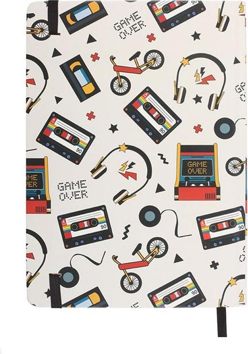 Image du produit Something Different - Cahier motif/style Rétro 80S (A5, À rayures, Couverture rigide)