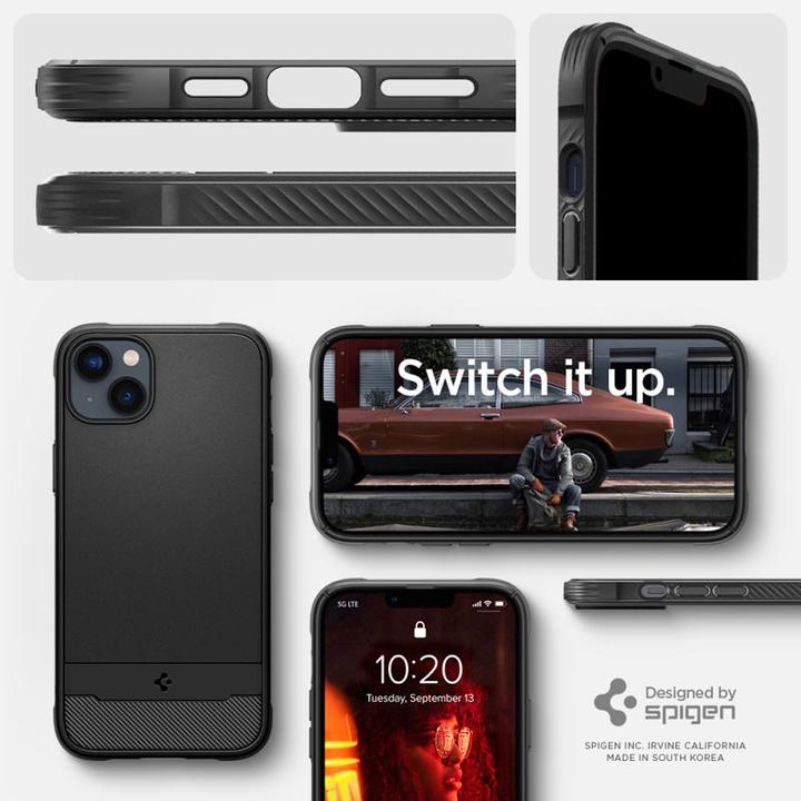 Actual product image Spigen Rugged Armor Magsafe iPhone 14 Plus case - Black (Apple iPhone 14 Plus)