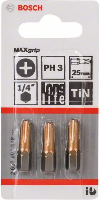 Actual product image Bosch Professional Zubehör Cross recess bit PH 3 Accessor (Cross Phillips PH)