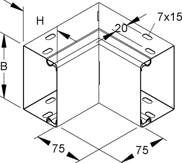 Actual product image Niedax Inside corner (7.50 cm)