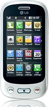 Actual product image LG GT350 Town - Glossy White/Aqua Blue (56 GB, 3")