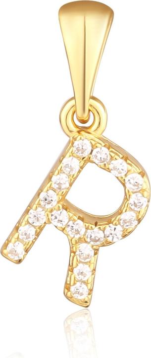 Image du produit JVD Pendentif plaqué or avec zircons lettre "R" SVLP0948XH2BIGR