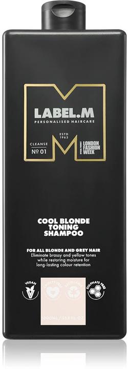 Actual product image Label.M Professional Cool Blonde Toning Shampoo 1000ml (1000 ml)