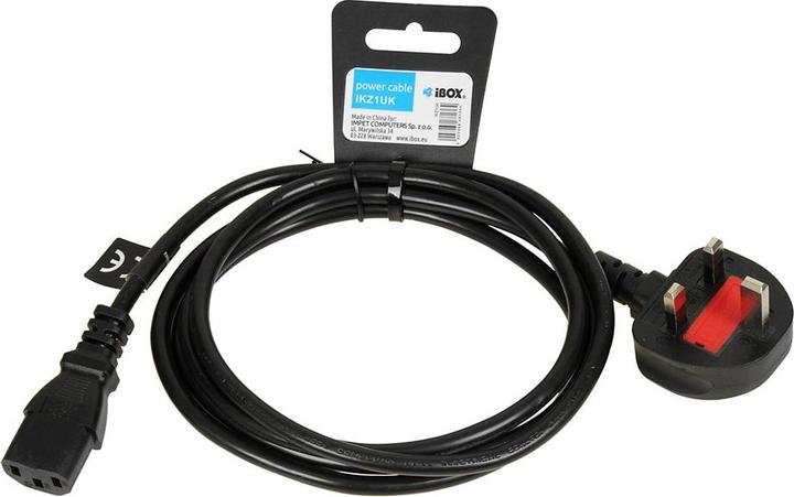 Actual product image iBox VDE SCHUKO Stromkabel 1 8 m UK-Stecker (1.80 m)