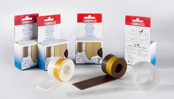 Produktbild GEKO Selbstklebende Zugluftstopper aus PVC-Schaum für die Unterseite der Tür 38 mm x 100 cm braun (1 Stk.)