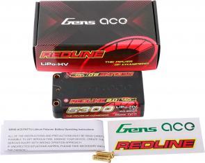 Actual product image Gens Ace Redline 2.0 Series 5300mAh 7.6V 140C 2S2P HardCase HV Lipo Battery Pack with Hardcase 64# (7.60 V, 5300 mAh)