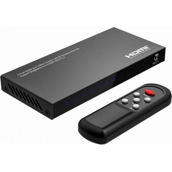MicroConnect 8K@60Hz USB-C and HDMI Switch (MC-USBCHDMISWITCH0401-8K)
