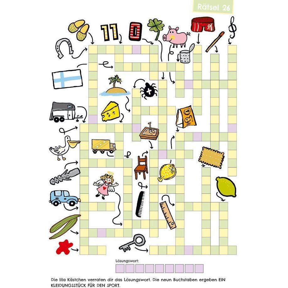 Thumbnail - Kreuzworträtsel. Ab 7 Jahren, Kinderbücher von Die Rätselschmiede Christine Reguigne