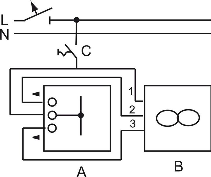 Produktbild Busch-Jaeger Lüfterschalter-Einsatz 1-polig, ohne 2CKA001164A0136