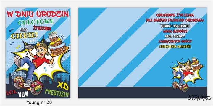 Produktbild Stamp Junge B6 Karte + Umschlag Muster Nr. 028 Geburtstag