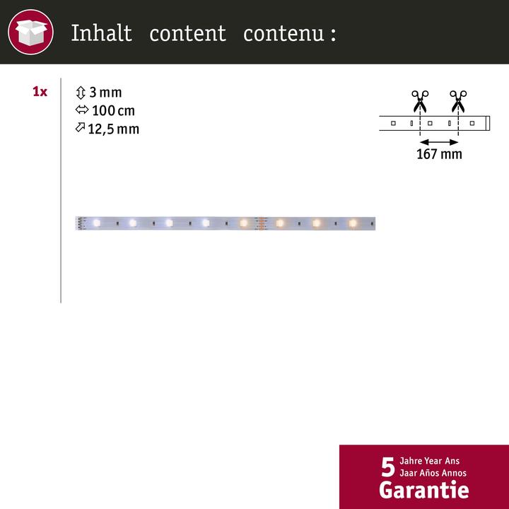Actual product image Paulmann MaxLED 250 Stripe (Warm white, 100 cm, Indoor)