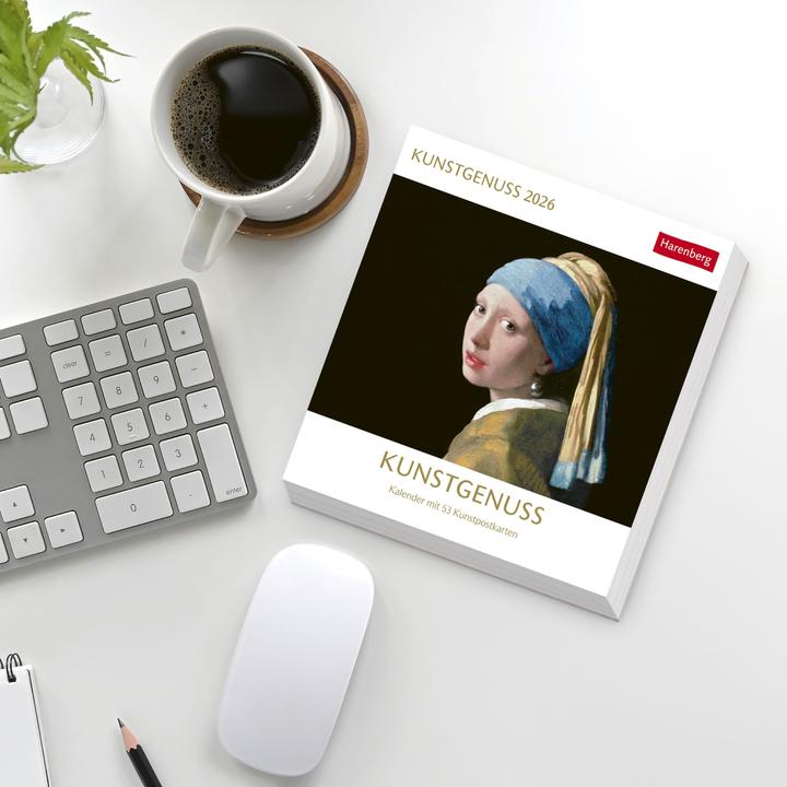 Produktbild Harenberg Kunstgenuss Postkartenkalender 2026 - Kalender mit 53 Kunstpostkarten