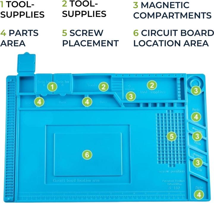 Actual product image Velleman SILICONE SOLDERING MAT - 450 x 300 mm