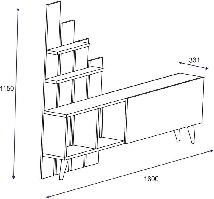 Produktbild Kalune Design Coraline (160 x 33 x 115 cm)