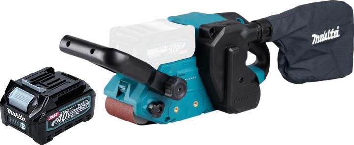 1x Makita BS 001 GZ Akku Bandschleifer, 1x Makita BL 4025 Akku 40 V max. 2,5 Ah