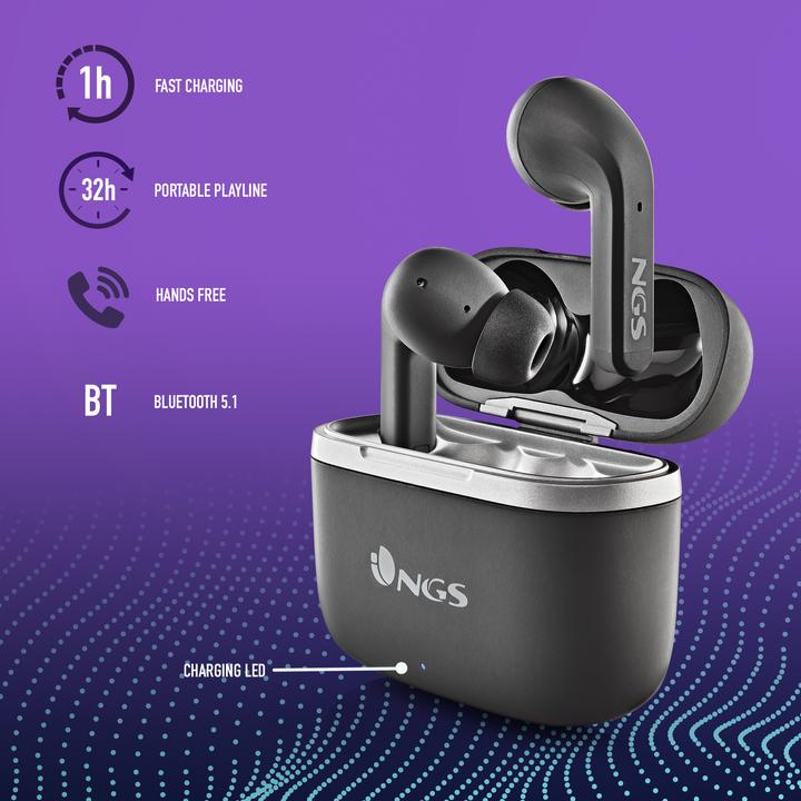 Actual product image NGS Artica crown black (8 h, Wireless)