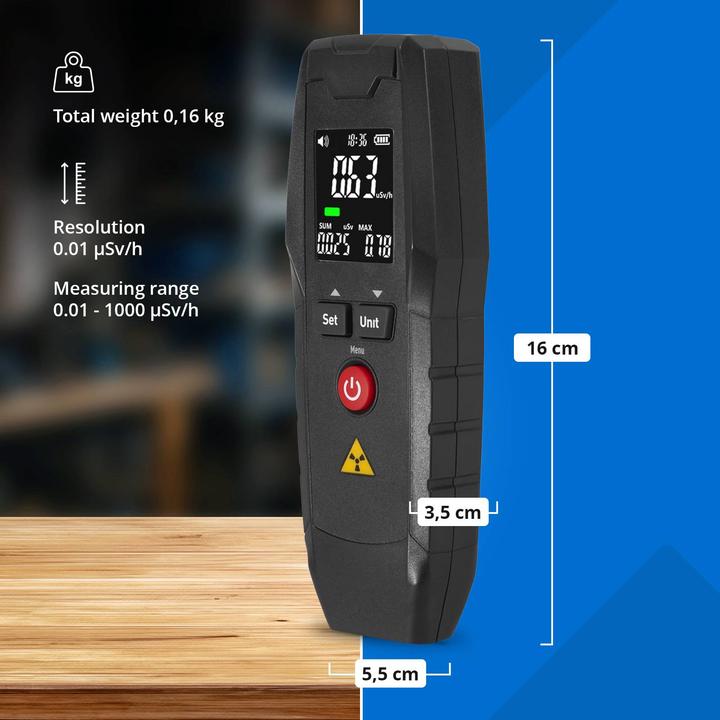 Actual product image Steinberg Geiger Counter - 0.01 - 1000 μSv/h - β, γ, χ radiation