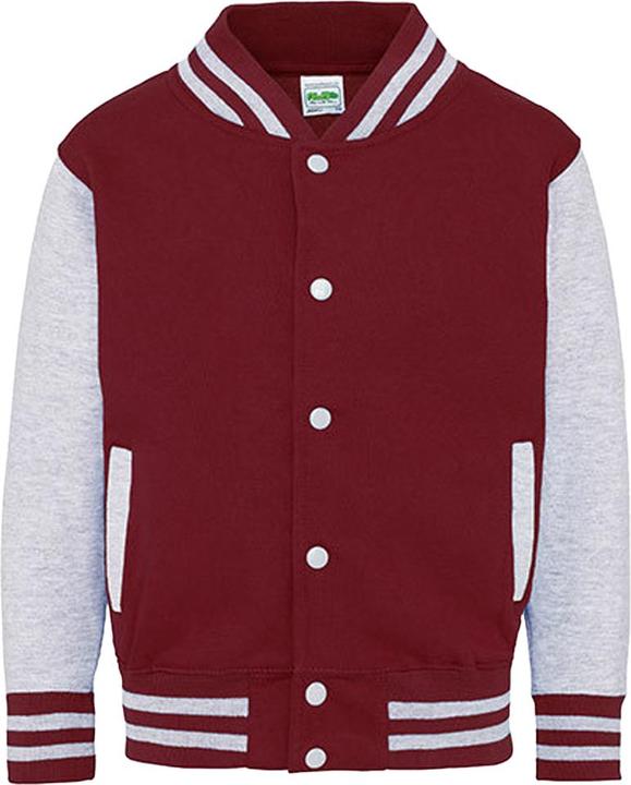 Actual product image Awdis Childrens/Kids Heather Varsity Jacket (116)