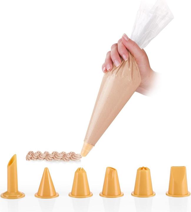 Actual product image Tescoma Piping bag DELÍCIA 30 cm, 10 pieces, 6 nozzles (Piping bag set)