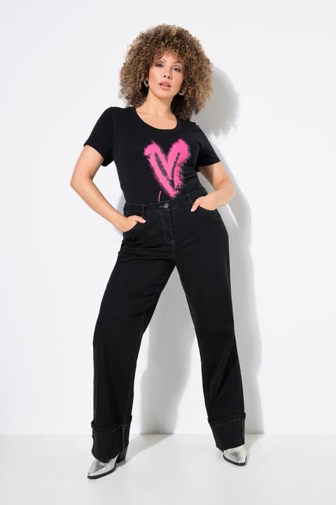 Produktbild Ulla Popken Jeans Mary, weites Bein, Komfortbund, Umschlag (58)