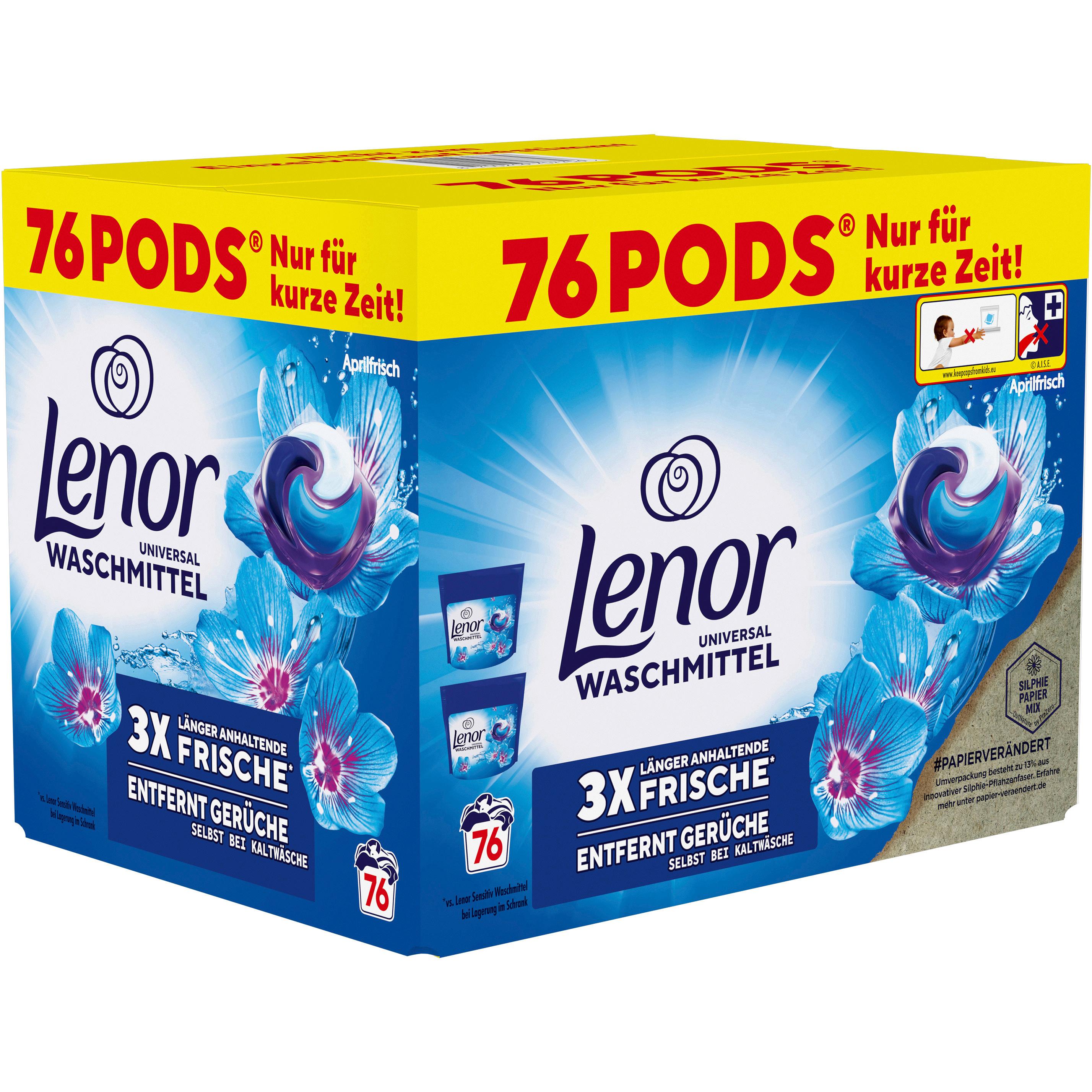 lenor pods 10 wl wo kaufen Lenor Vollwaschmittel All-in-1 Pods Aprilfrisch 104 WL ab 32,90 € main image 1