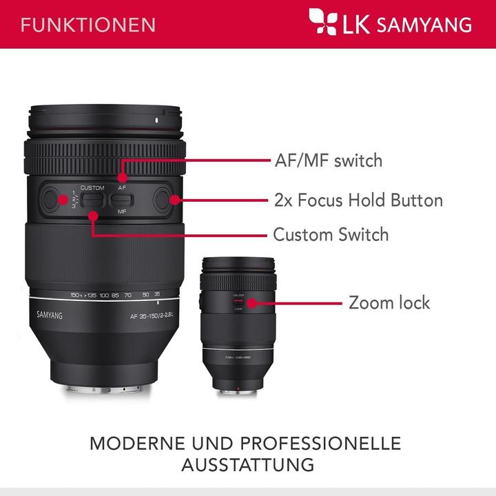 Produktbild Samyang AF 35-150mm f/2.0-2.8, L-Mount (L-Mount, Leica L, Sony E, Vollformat)