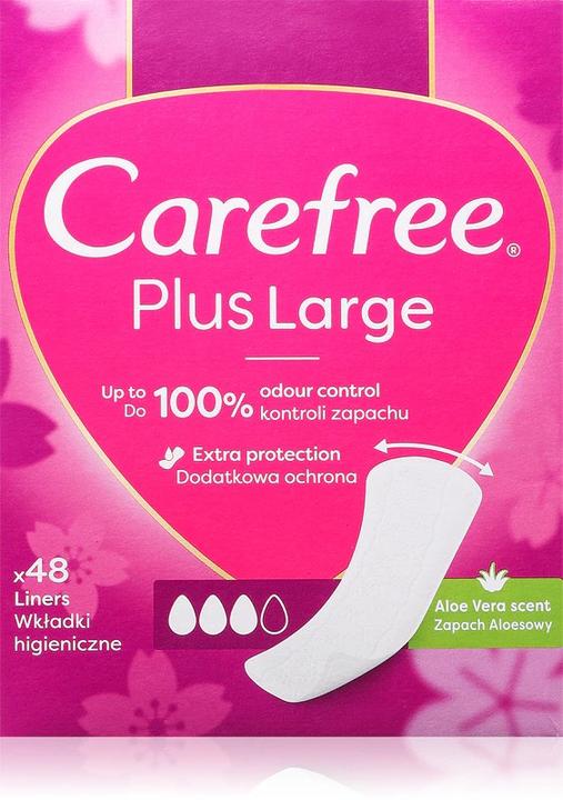 Actual product image Carefree Plus Large Panty Liners Aloe 48Pcs. (48x)