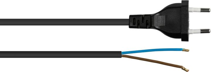Produktbild Kabelmeister Euro-Netzkabel Euro-Stecker Typ C an abisolierte Enden, schwarz, 0,75 mmÂ², 1,5 m (1.50 m)