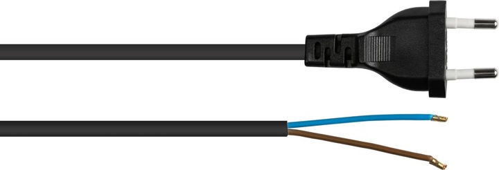Actual product image Kabelmeister Euro mains cable Euro plug type C to stripped ends, black, 0.75 mm², 1.5 m (1.50 m)