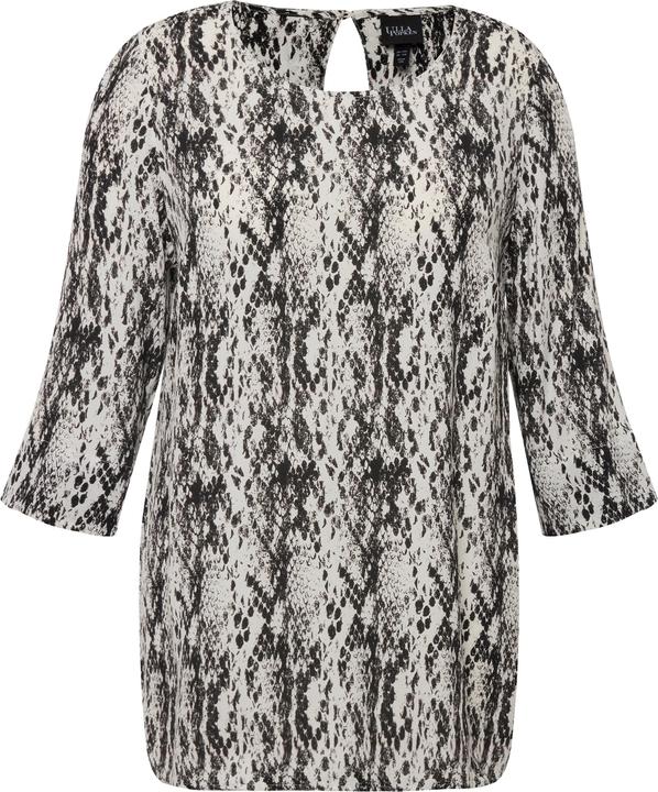Produktbild Ulla Popken Bluse, Schlangendruck, A-Linie, Rundhals, 3/4-Arm (50, 52)