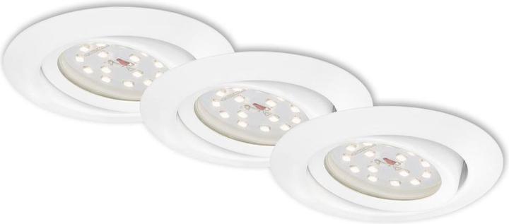 Produktbild Briloner LED Einbauleuchten 3er-Set, weiss, 3xLED-Modul/3,5W (350 lm)