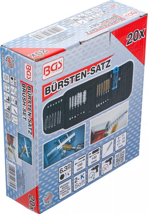Image du produit BGS Jeu de brosses 20 pièces