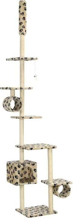Actual product image vidaXL Kratzbaum (Beige with paw pattern)