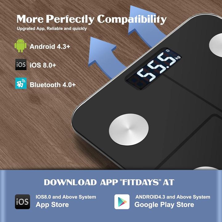 Actual product image Eebbl Body fat scale (180 kg)