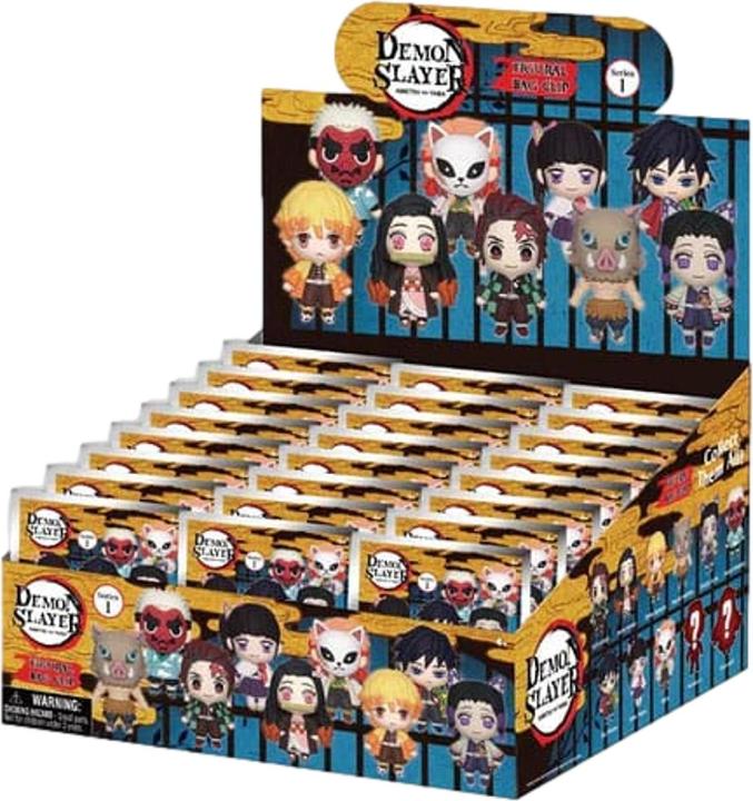 Produktbild Monogram Int. Demon Slayer: Kimetsu no Yaiba PVC-Taschenanhänger Display (24)