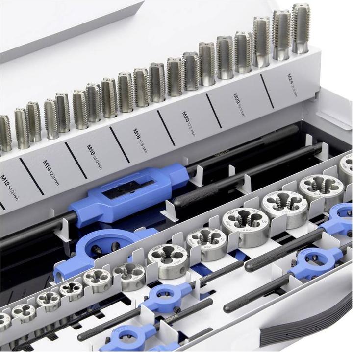 Produktbild GSR HSS DIN Gewindeschneidsortiment M3-M24 mit Haltewerkzeugen