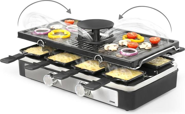 Livoo Raclette grill 8 persons smokeless