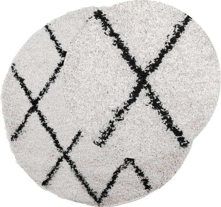 Actual product image vidaXL Shaggy high pile modern carpet Ø 100 cm (100 x 100 cm)