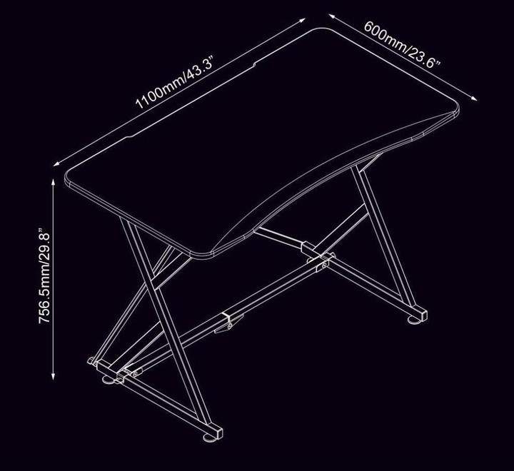 Actual product image Techly Computer Gaming Table For Car Gamers