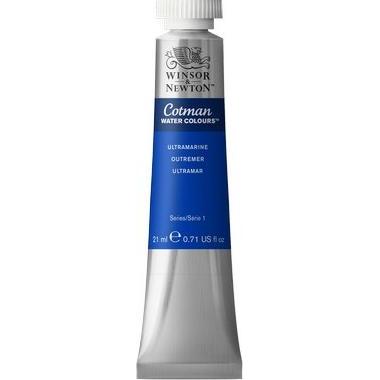 Winsor & Newton, Colore + Vernice per fai da te, Cotman watercolour 21ml Ultramarine 660