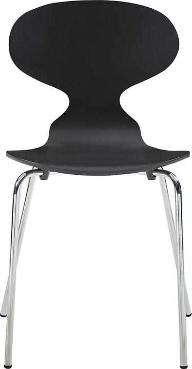 Actual product image En.Casa Esszimmerstuhl Kil 4er Set Schwarz/Chromfarben