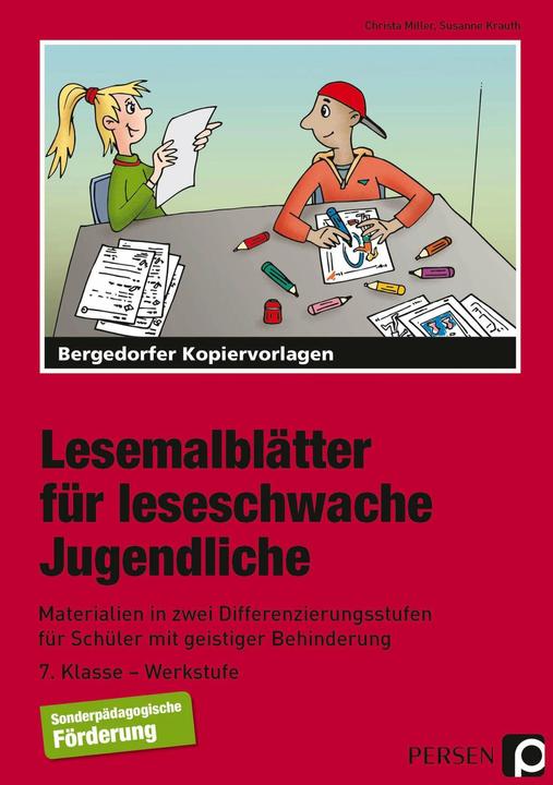 Produktbild Lesemalblätter für leseschwache Jugendliche (Deutsch, Christa Miller, Susanne Krauth, 2016)