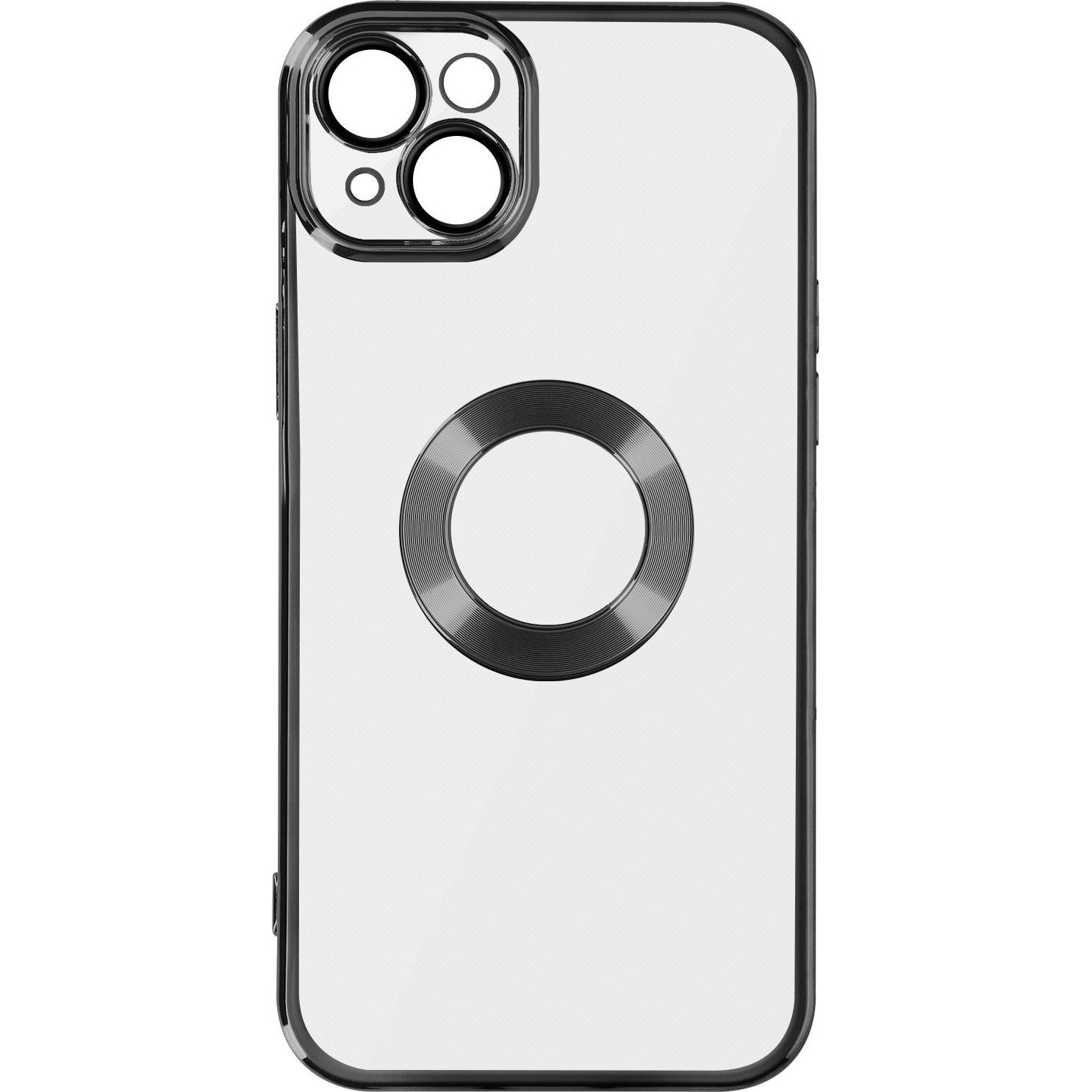 Avizar Transparente Silikonhülle im Chrome-Style Series (Apple iPhone 14 Plus), Smartphone Hülle, Transparent